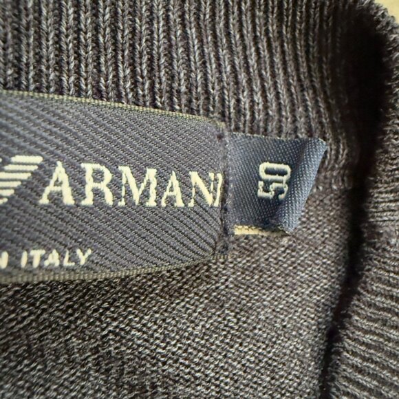 Emporio Armani Charcoal Gray Logo Sweater - Size 50 (L/XL) - Picture 5 of 11